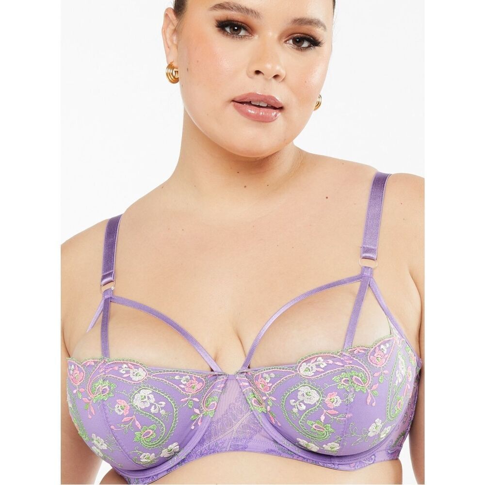 Savage X Fenty BOHEMIAN PAISLEY EMBROIDERED CAGED BRA